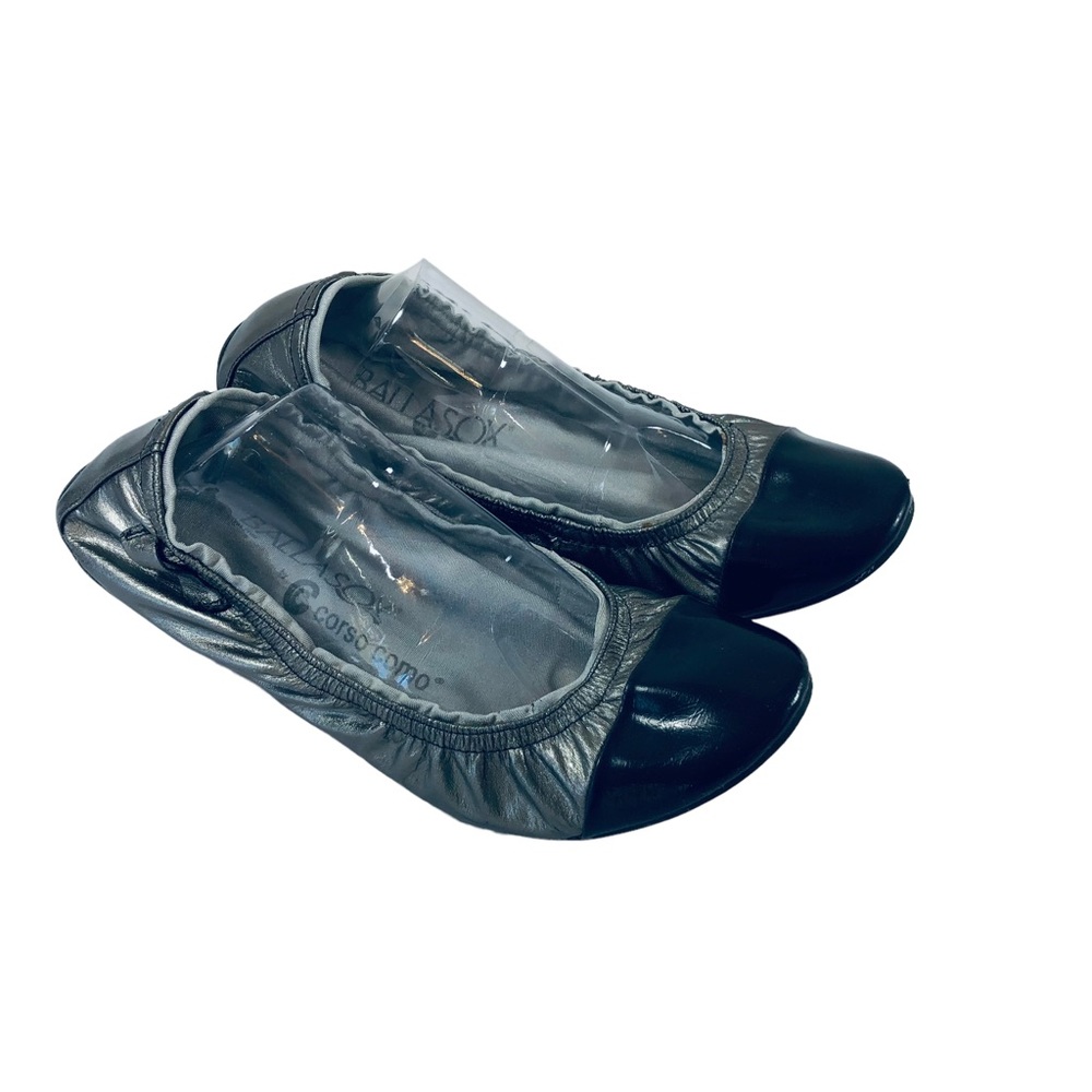 Ballasox by Corso Como Women Black & Silver 2 Tone Prince Ballet Flats US 10 - Picture 4 of 10
